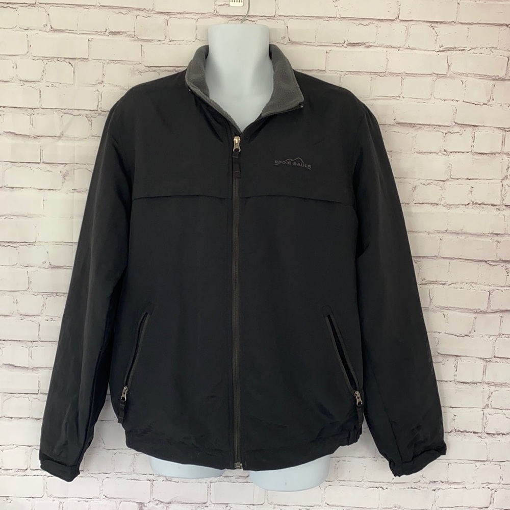 Eddie Bauer Black thermal insulation zip up jacket size medium